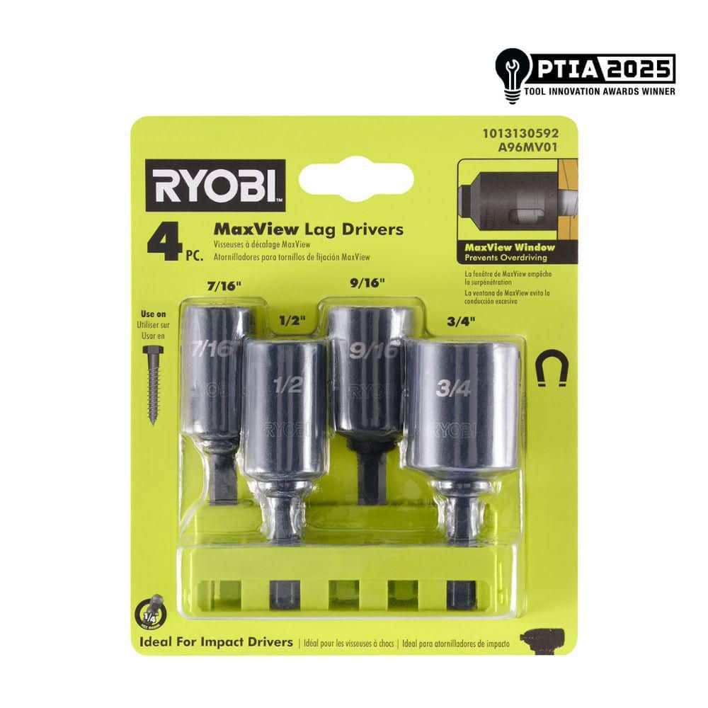 RYOBI MaxView Lag Driver Set (4-Piece) (1)