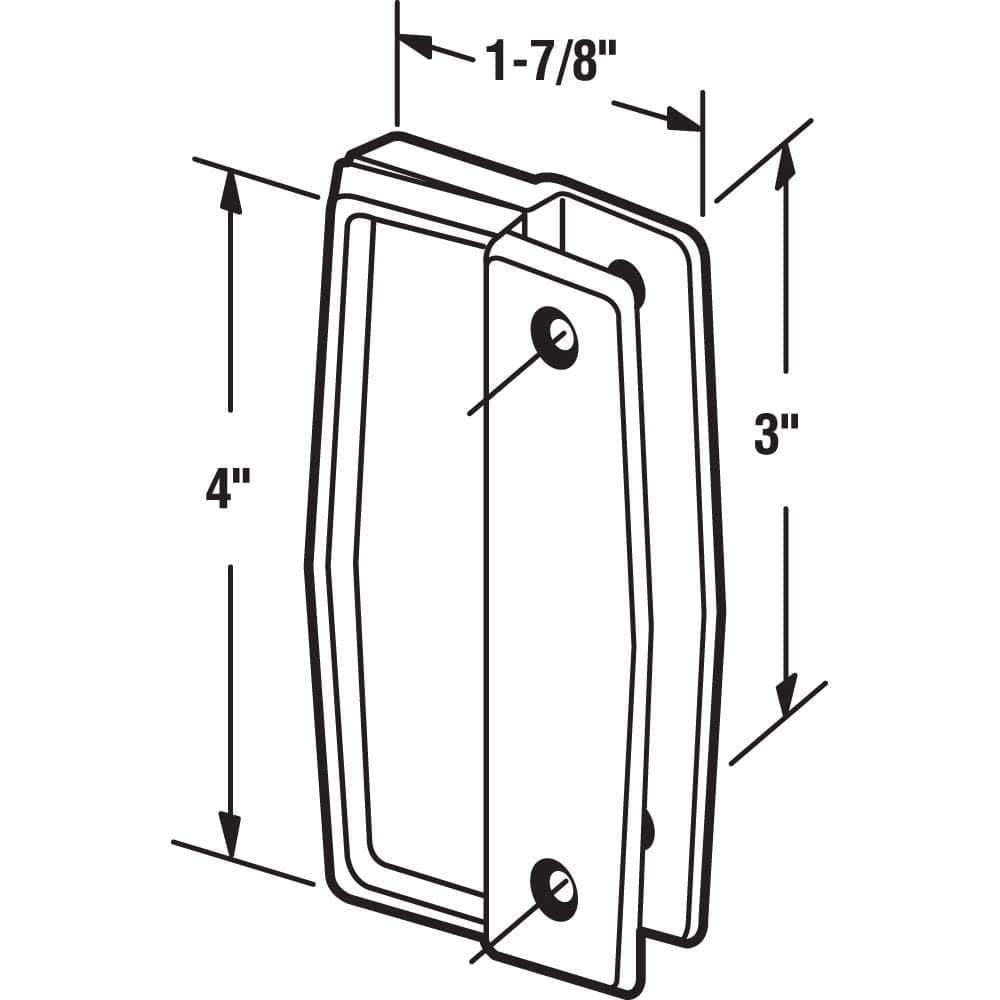 Prime-Line Black Plastic Sliding Screen Door Pull (2)