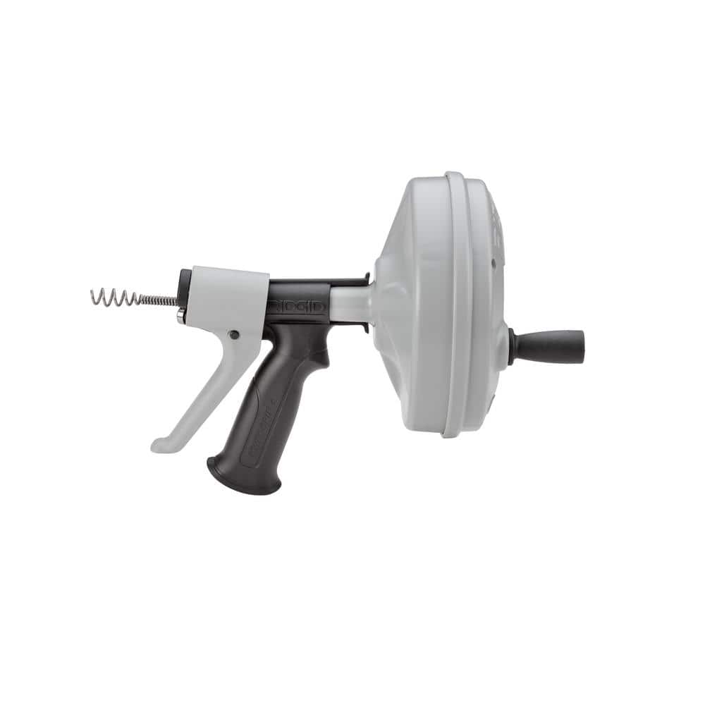 RIDGID Kwik-Spin+ ¼ in. x 25 ft. Drain Cleaning Snake Auger with Autofeed Trigger for Kitchen/Bath Sinks and Tubs/Showers (2)