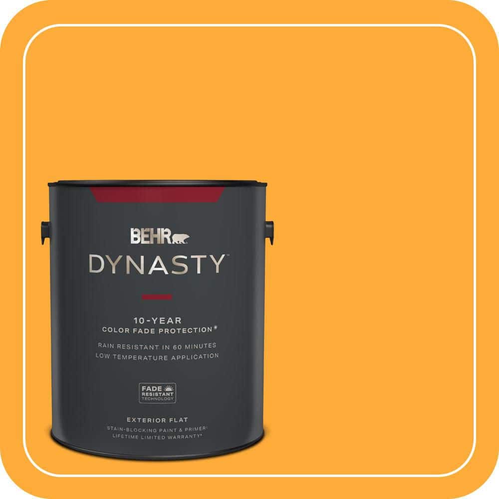 BEHR DYNASTY 1 gal. #S-G-310 Peach Butter Flat Exterior Stain-Blocking Paint & Primer