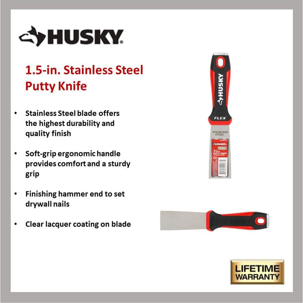 Husky SS Flex Putty Knife 1.5 in. (3)