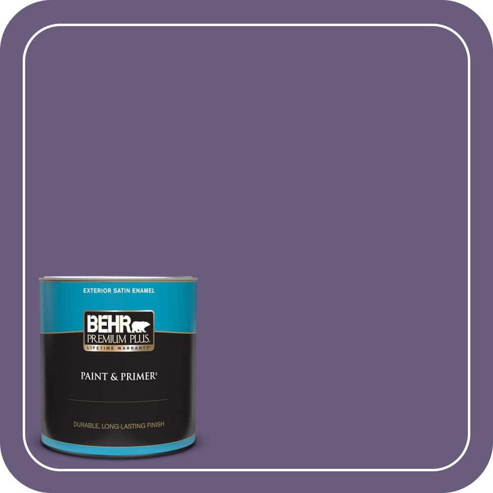 BEHR PREMIUM PLUS 1 qt. #M560-6 Napa Winery Satin Enamel Exterior Paint & Primer