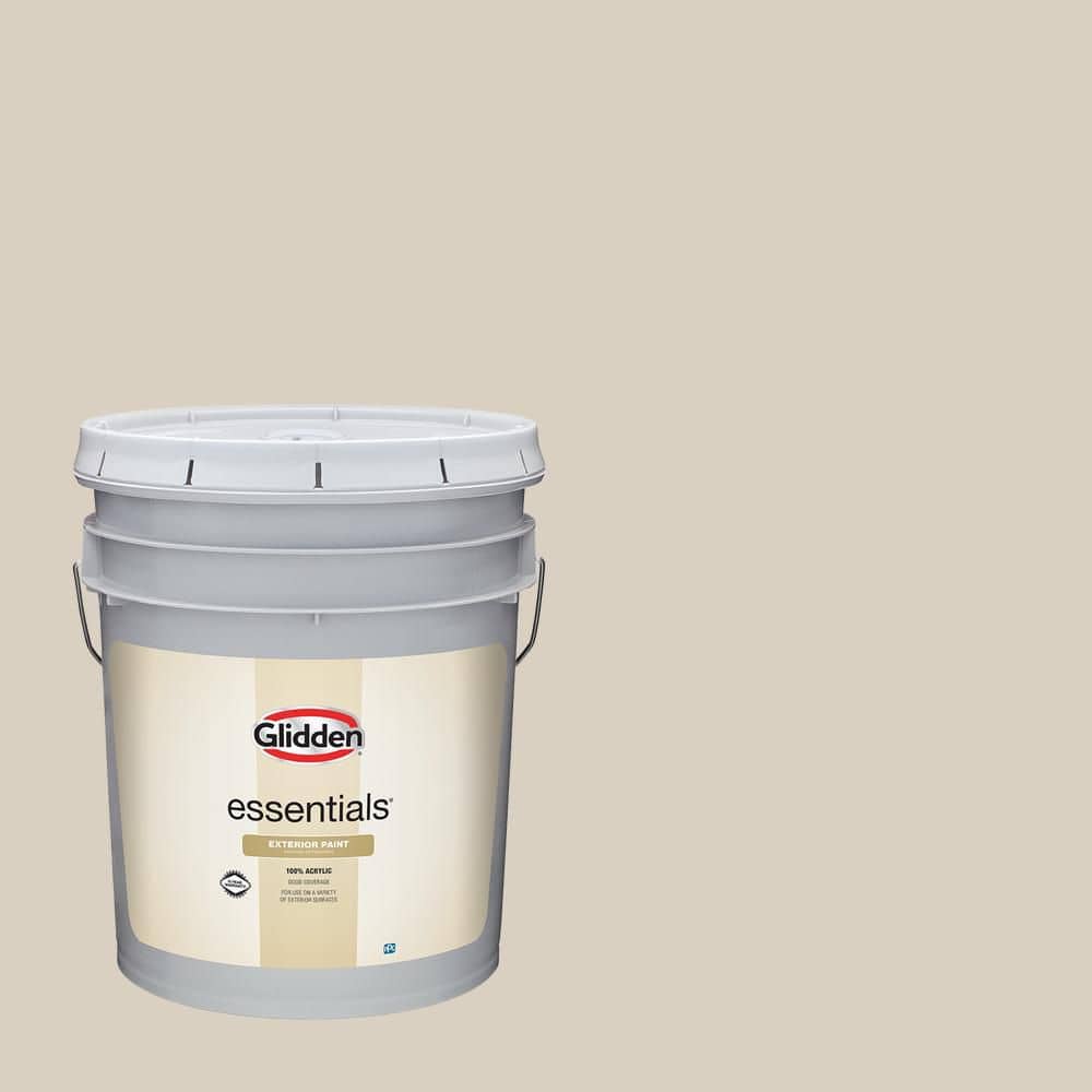 Glidden Essentials 5 gal. PPG1023-2 Cool Concrete Semi-Gloss Exterior Paint