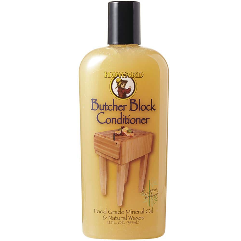 Howard 12 oz. Clear Hardwax Mineral Butcher Block Oil Conditioner