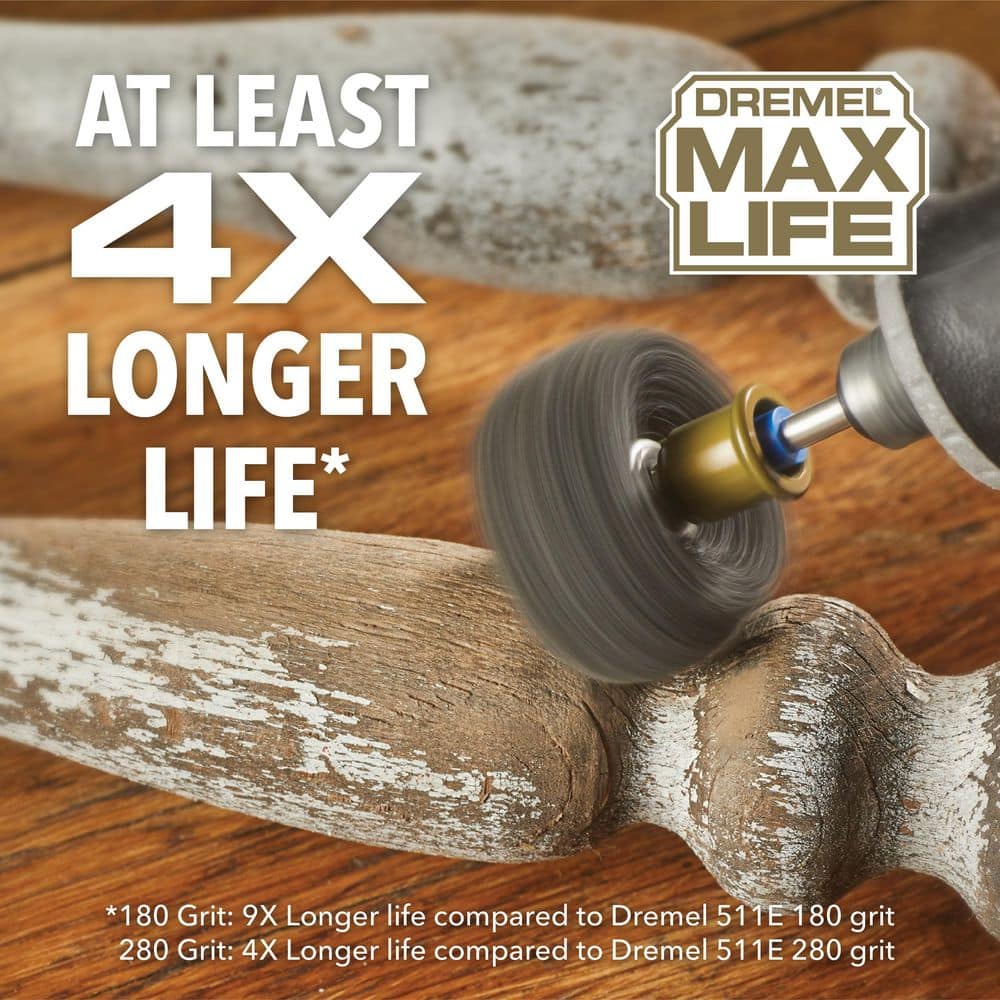 Dremel Max Life 180 Grit and 280 Grit Finishing Abrasive Buffs (3)