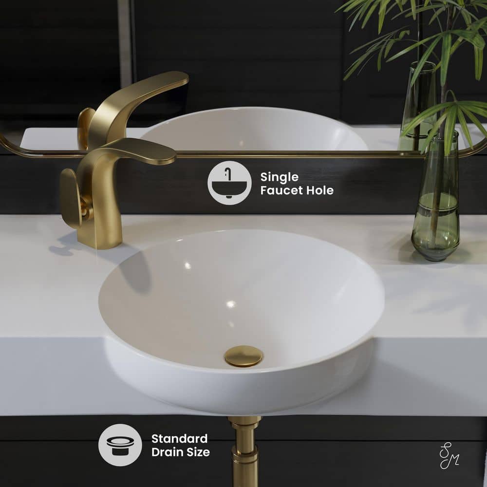 Swiss Madison Chateau 30" Wall-Mounted Sink Center Basin with Left Side Faucet Mount in Glossy White (3)