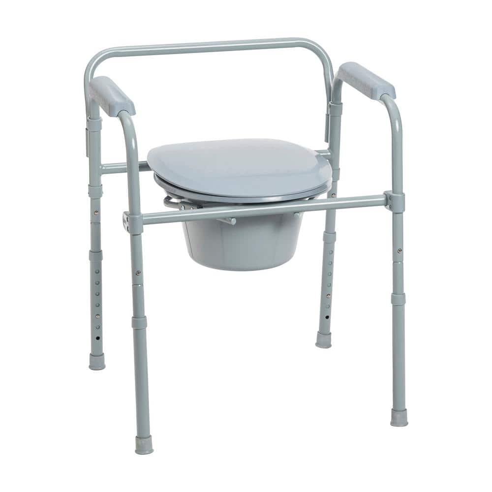 Drive Medical Steel Folding Frame Commode (2)