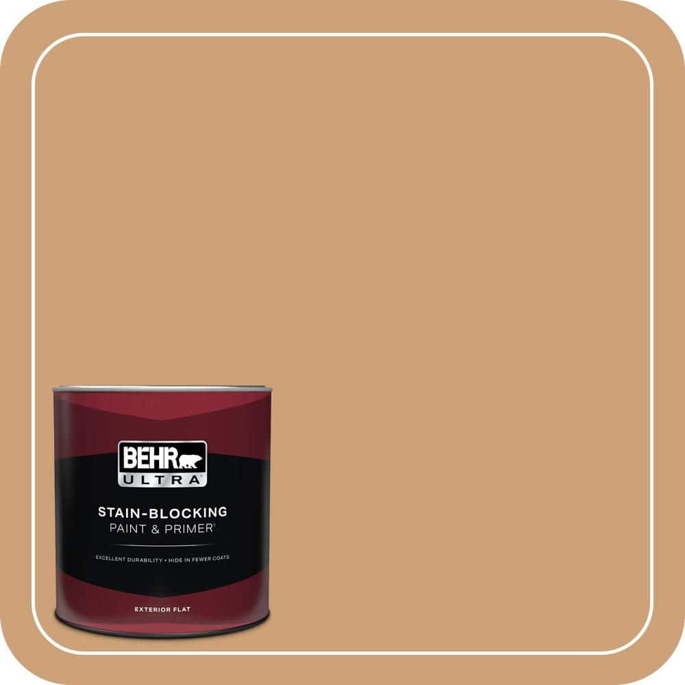 BEHR ULTRA 1 qt. #PPU4-16 Kenya Flat Exterior Paint & Primer