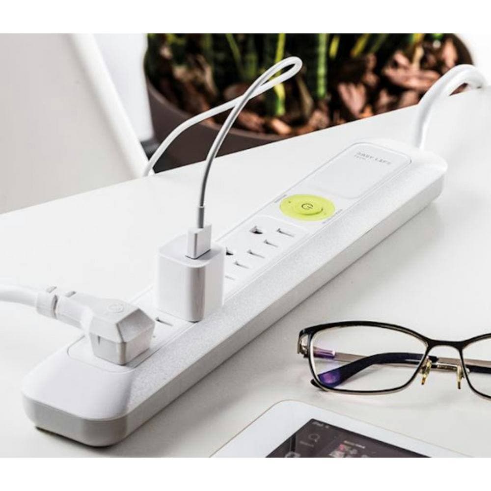 EasyLife Tech 6 ft, 6-Outlet, Power Strip Surge Protector - White (3)