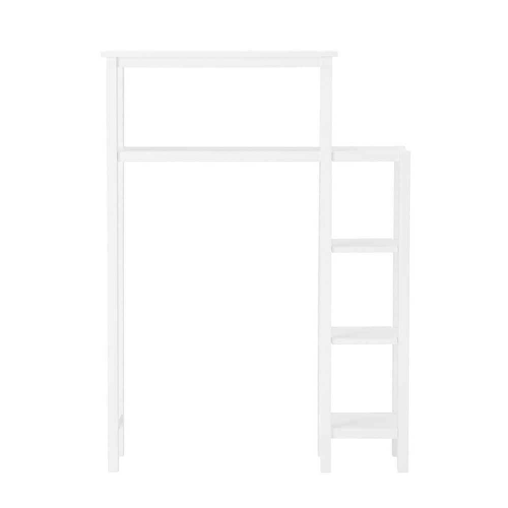 Alaterre Furniture Dover 35 in. W Over Toilet Space Saver with Side Shelving in White (3)