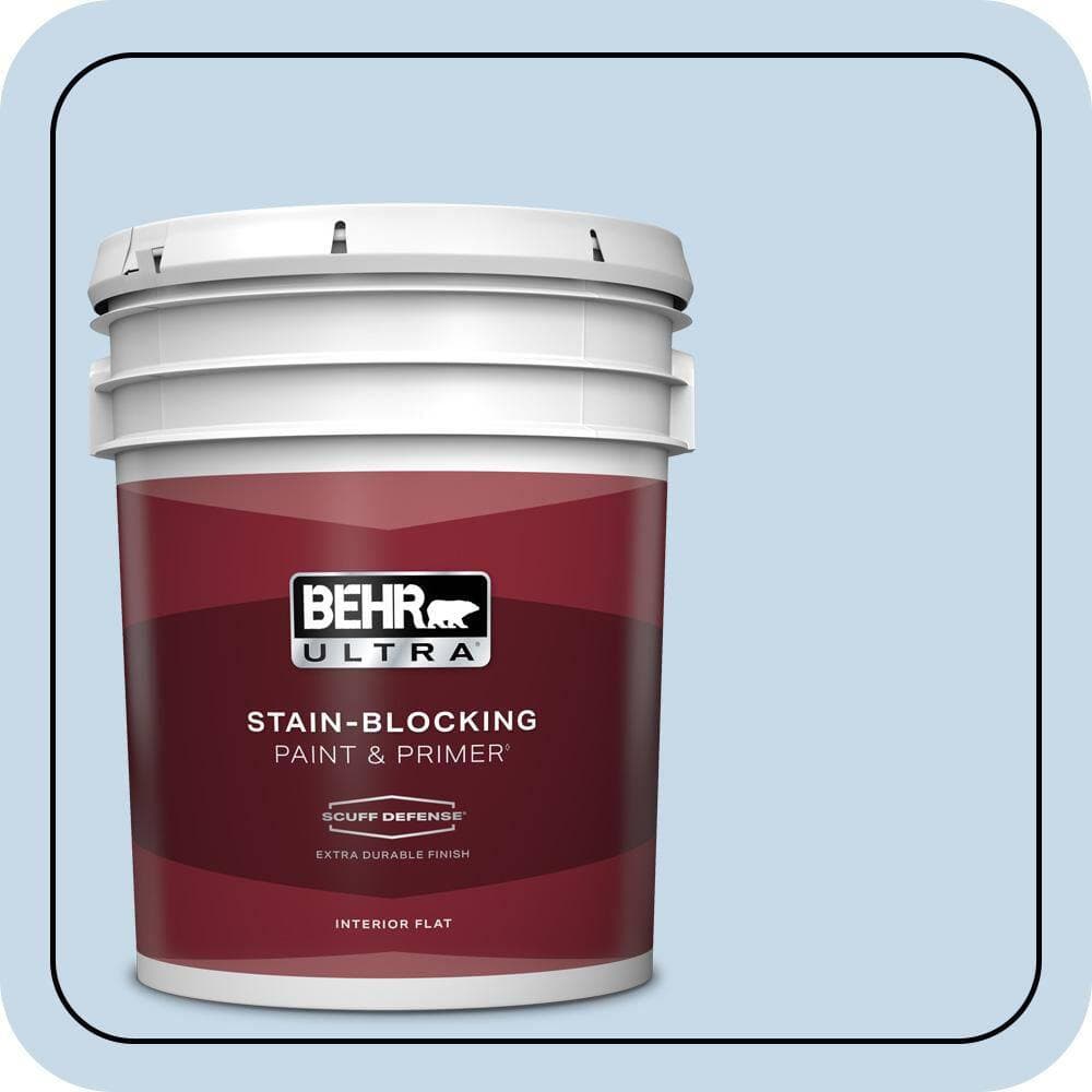 BEHR ULTRA 5 gal. #MQ3-24 Celestial Light Extra Durable Flat Interior Paint & Primer