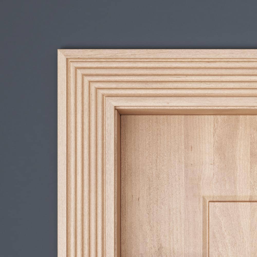 Ornamental Mouldings 1753 1/2 in. 3 in. 84 in. White Hardwood Beaded Casing Moulding (2)
