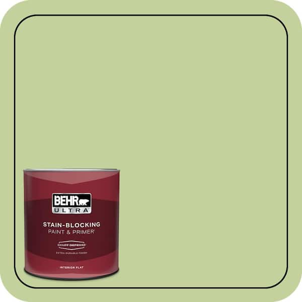 BEHR ULTRA 1 qt. #P370-4 Cricket Field Extra Durable Flat Interior Paint & Primer (2)
