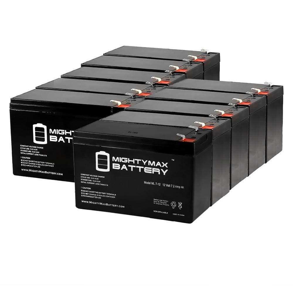 MIGHTY MAX BATTERY 12-Volt 7.2AH SLA Battery for Kantech KT-1 One Door Controller - 10 Pack
