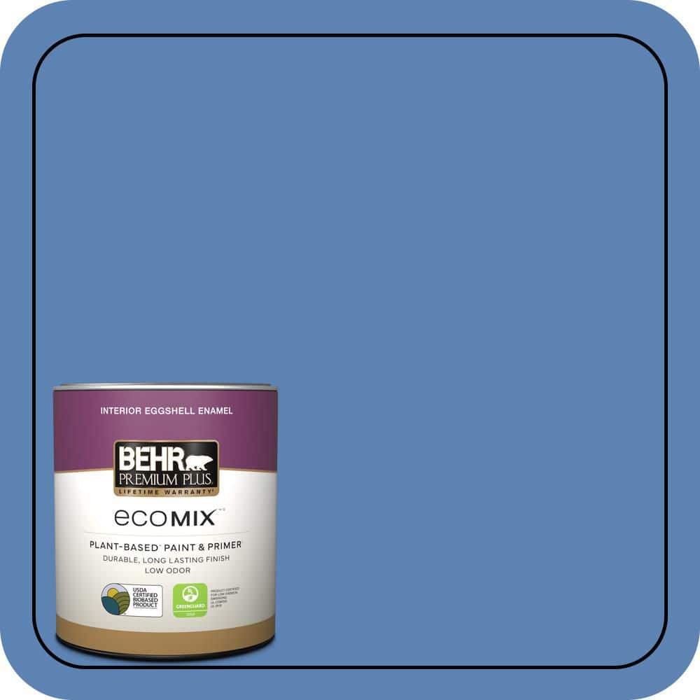 BEHR PREMIUM PLUS #PPU15-06 Neon Blue Enamel EcoMix Plant-Based & Primer (1)