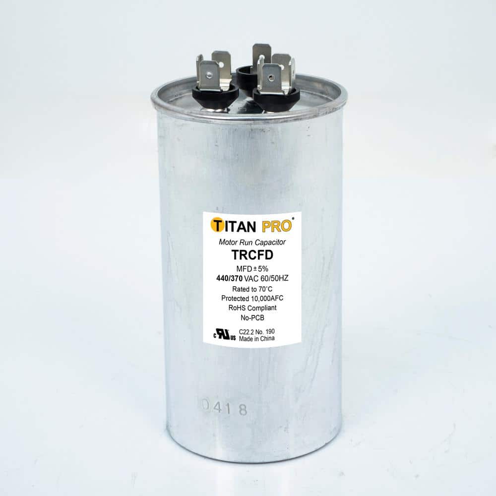 Packard TITAN PRO 70 Plus 5 MFD 440/370V Dual Voltage Round Run Capacitor (2)