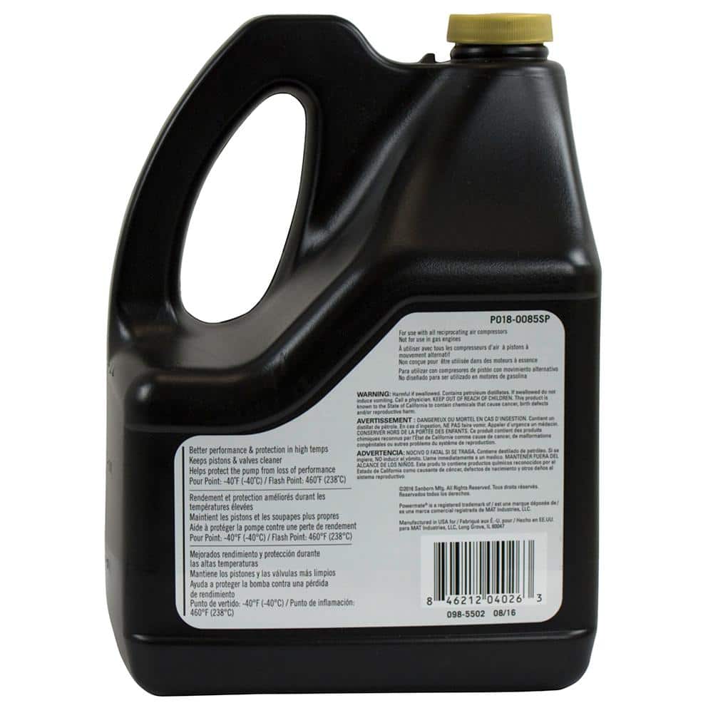 Powermate 1 Gal. 100% Full Synthetic Air Compressor Oil (2)