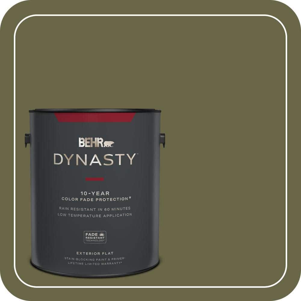 BEHR DYNASTY 1 gal. #S350-7 Cedar Glen Flat Exterior Stain-Blocking Paint & Primer