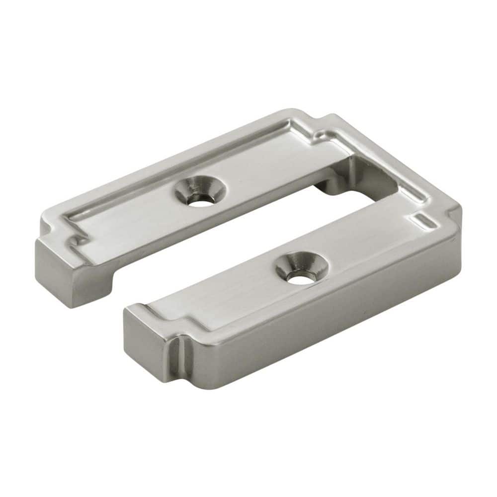 BELWITH-KEELER Coventry Collection Hook Backplate 2.31 Inch x 1.75 Inch Satin Nickel Finish Cabinet Backplate