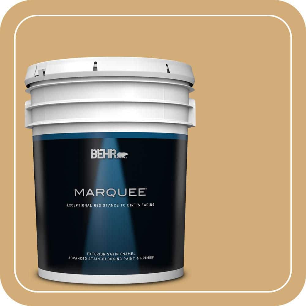 BEHR MARQUEE 5 gal. #MQ2-17 Glittering Sun Satin Enamel Exterior Paint & Primer