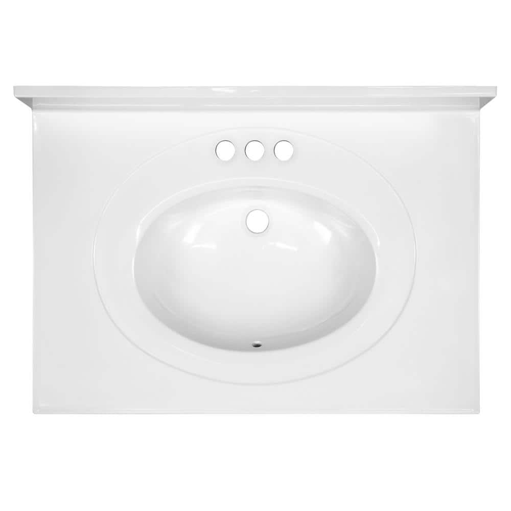 Design House 31 in. W 22 in. D Cultured Marble Vanity Top with Basin (4)