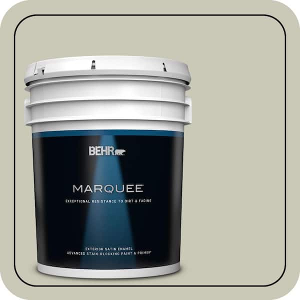 BEHR MARQUEE 5 gal. #T18-10 Wabi-Sabi Satin Enamel Exterior Paint & Primer (2)