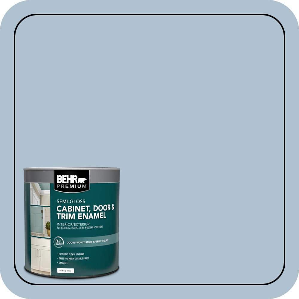 BEHR PREMIUM 1 qt. #S510-2 Boot Cut Semi-Gloss Enamel Interior/Exterior Cabinet, Door & Trim Paint