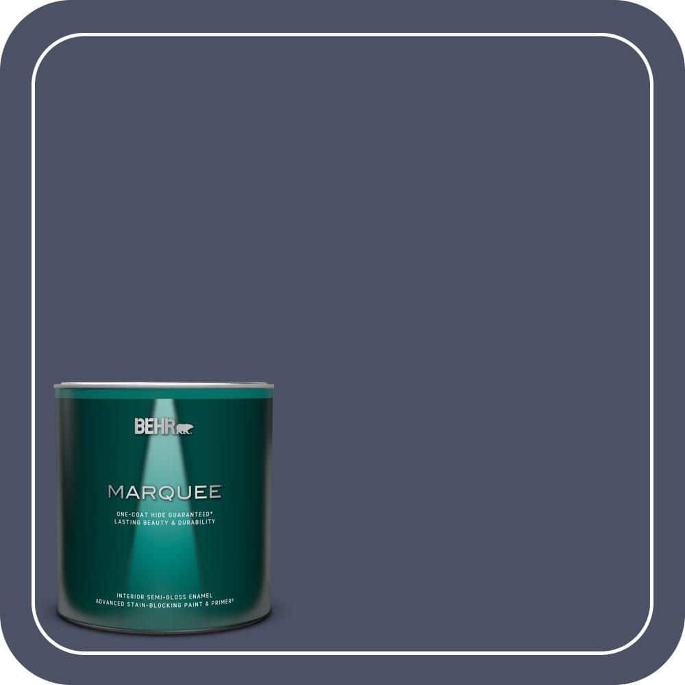 BEHR MARQUEE 1 qt. #610F-7 Mystical Shade Semi-Gloss Enamel Interior Paint & Primer