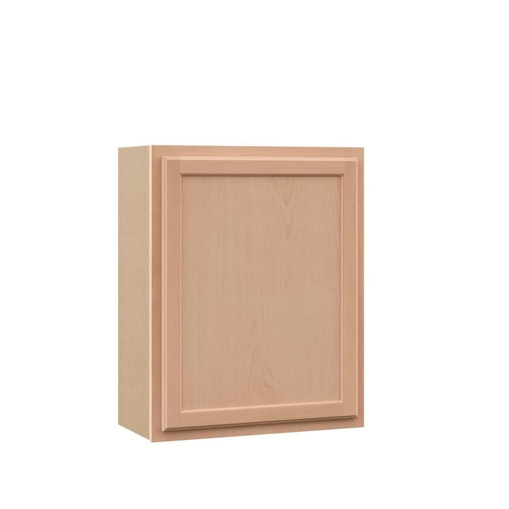 Hampton Bay Recessed Panel 24 in. W x 12 in. D x 36 in. H Assembled Wall Kitchen Cabinet in Unfinished
