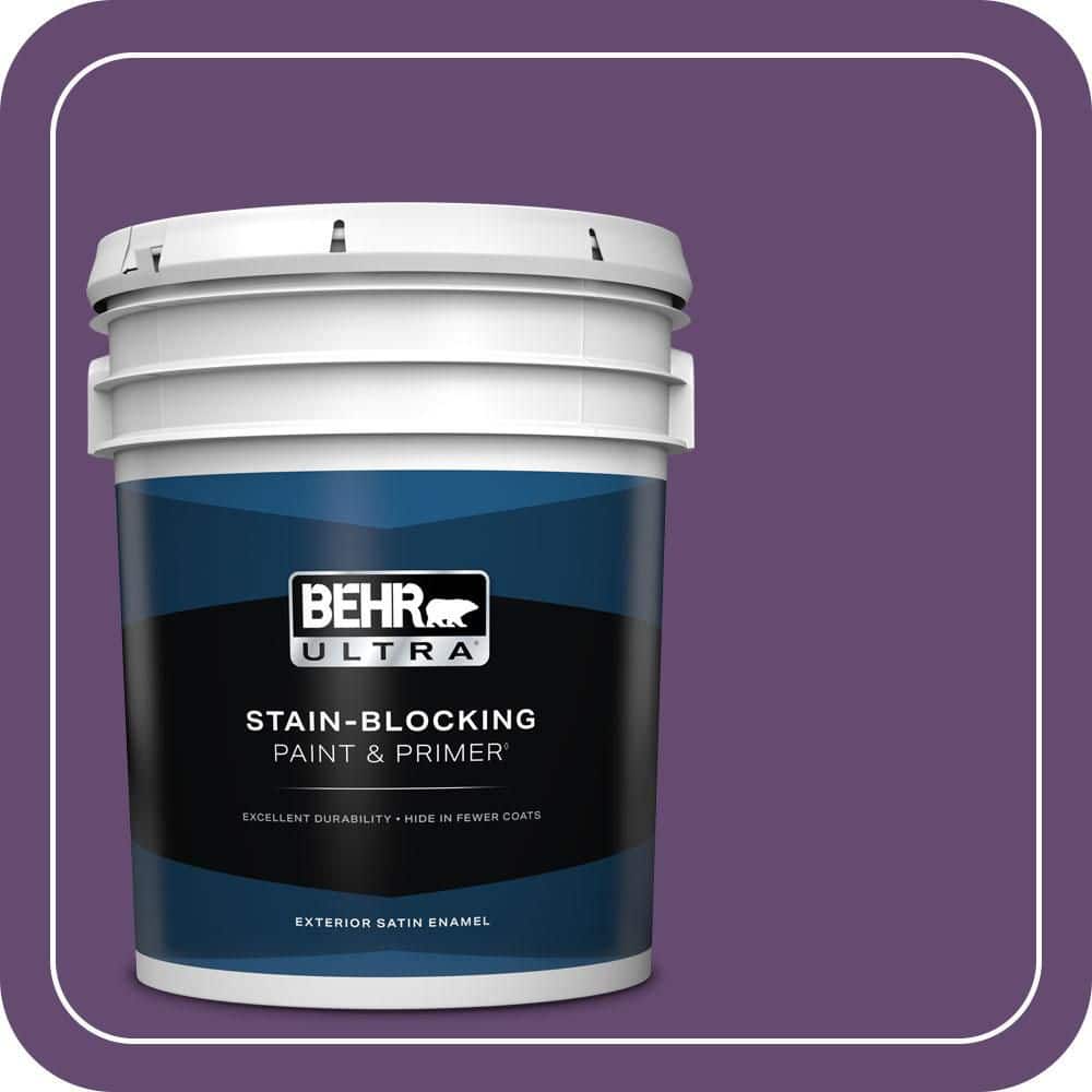 BEHR ULTRA 5 gal. #S-G-670 Deep Violet Satin Enamel Exterior Paint & Primer