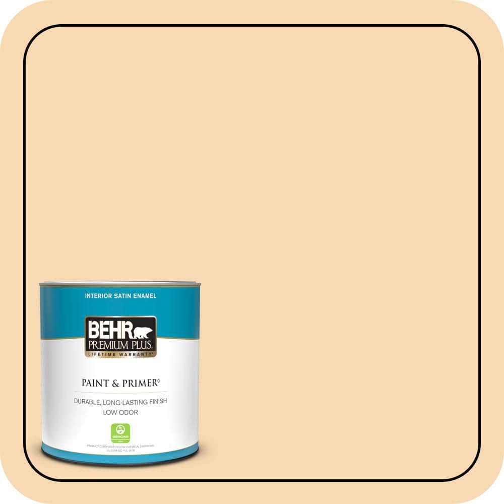 BEHR PREMIUM PLUS #ICC-41 Butter Cookie Enamel Low Odor & Primer (1)
