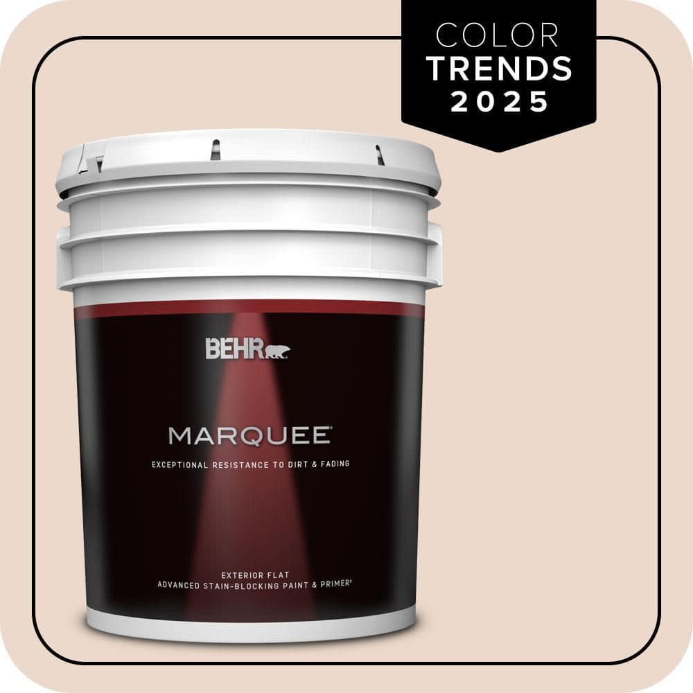 BEHR MARQUEE 5 gal. #S210-1 Nutmeg Frost Flat Exterior Paint & Primer