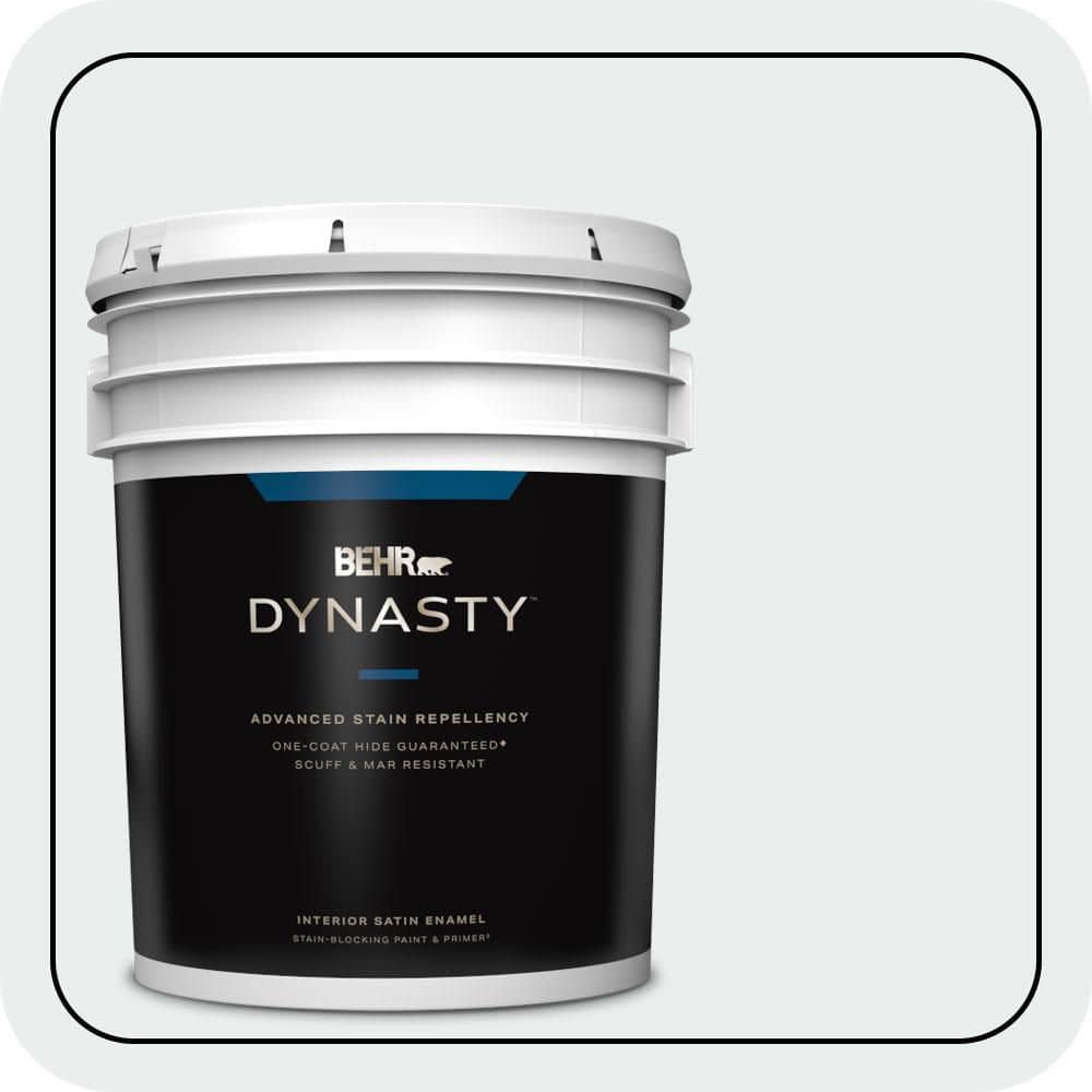 BEHR DYNASTY 5 gal. #PWN-16 Day Spa Satin Enamel Interior Stain-Blocking Paint & Primer