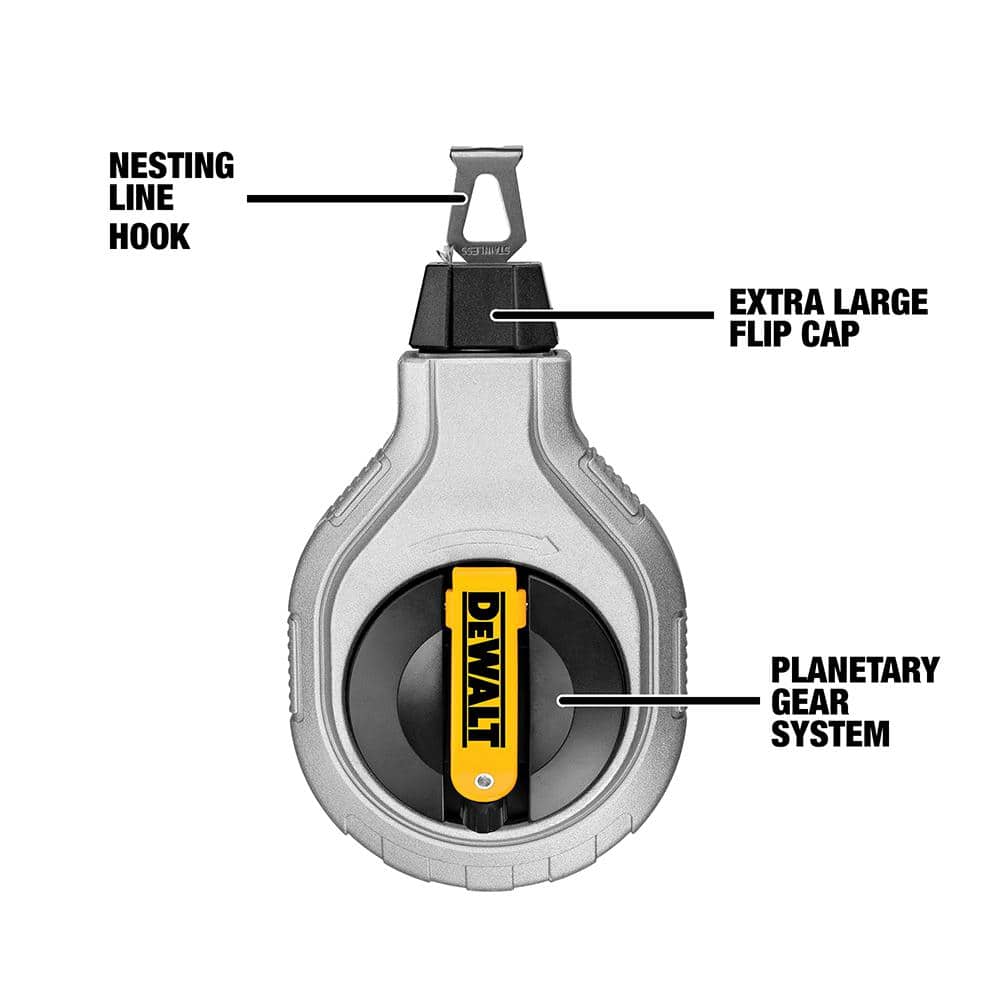 DEWALT 100 ft. 6:1 Chalk Reel (2)