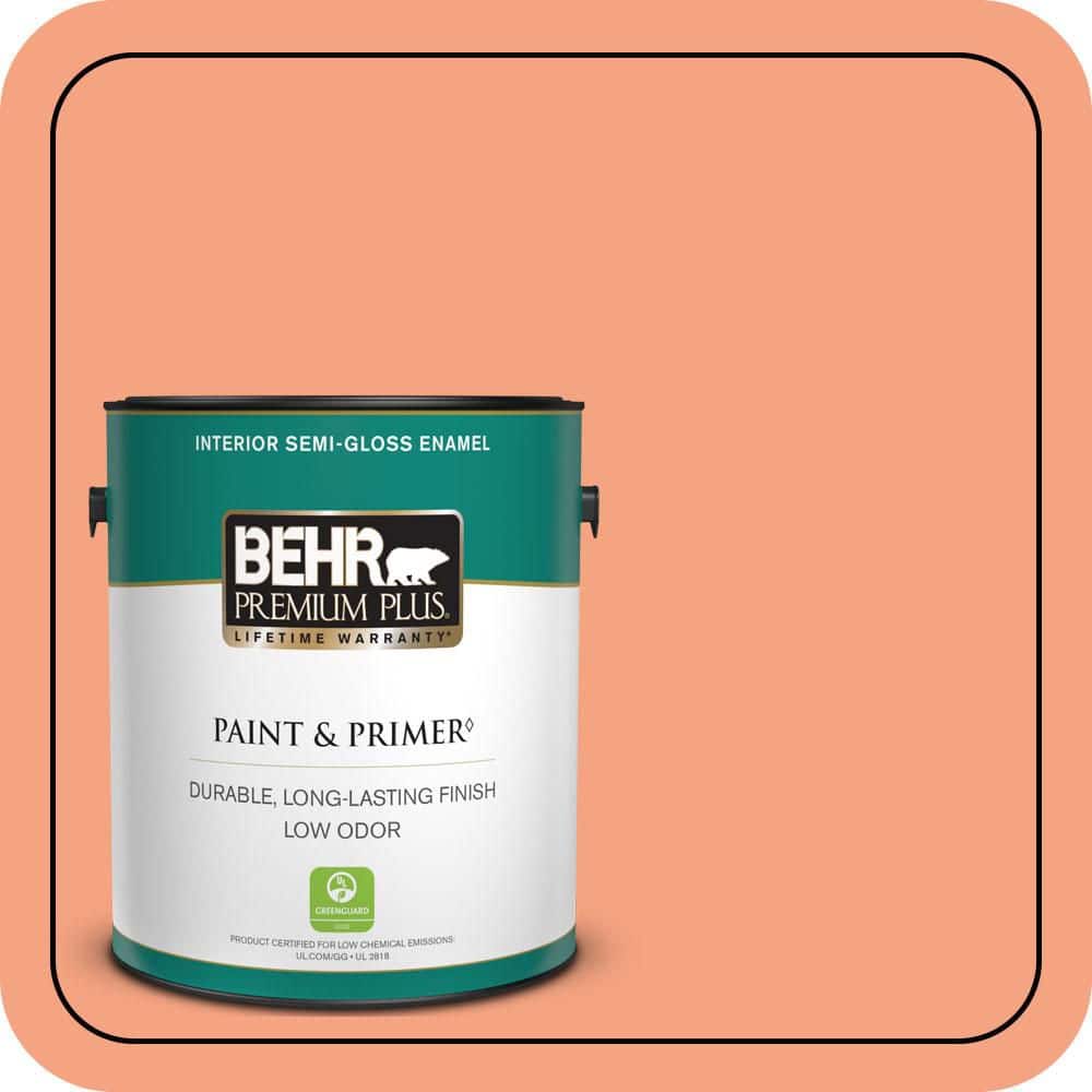 BEHR PREMIUM PLUS 1 gal. #P190-4 Siren Semi-Gloss Enamel Low Odor Interior Paint & Primer