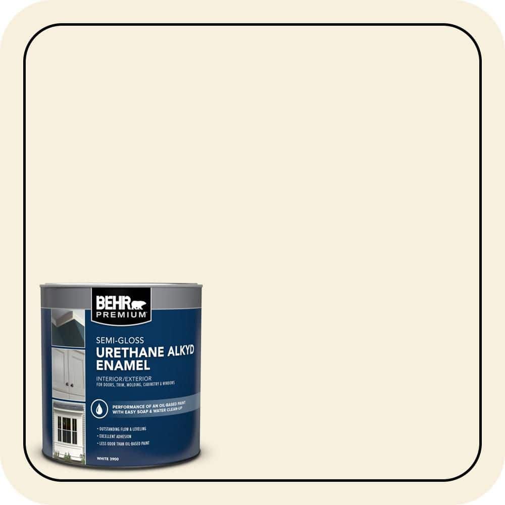 BEHR PREMIUM 1 qt. #BXC-35 Cotton Field Semi-Gloss Enamel Urethane Alkyd Interior/Exterior Paint