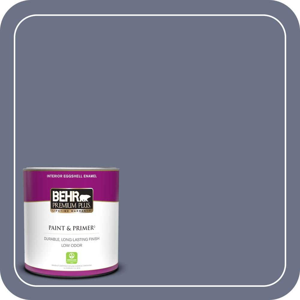 BEHR PREMIUM PLUS 1 qt. #PPU16-17 Blue Aura Eggshell Enamel Low Odor Interior Paint & Primer