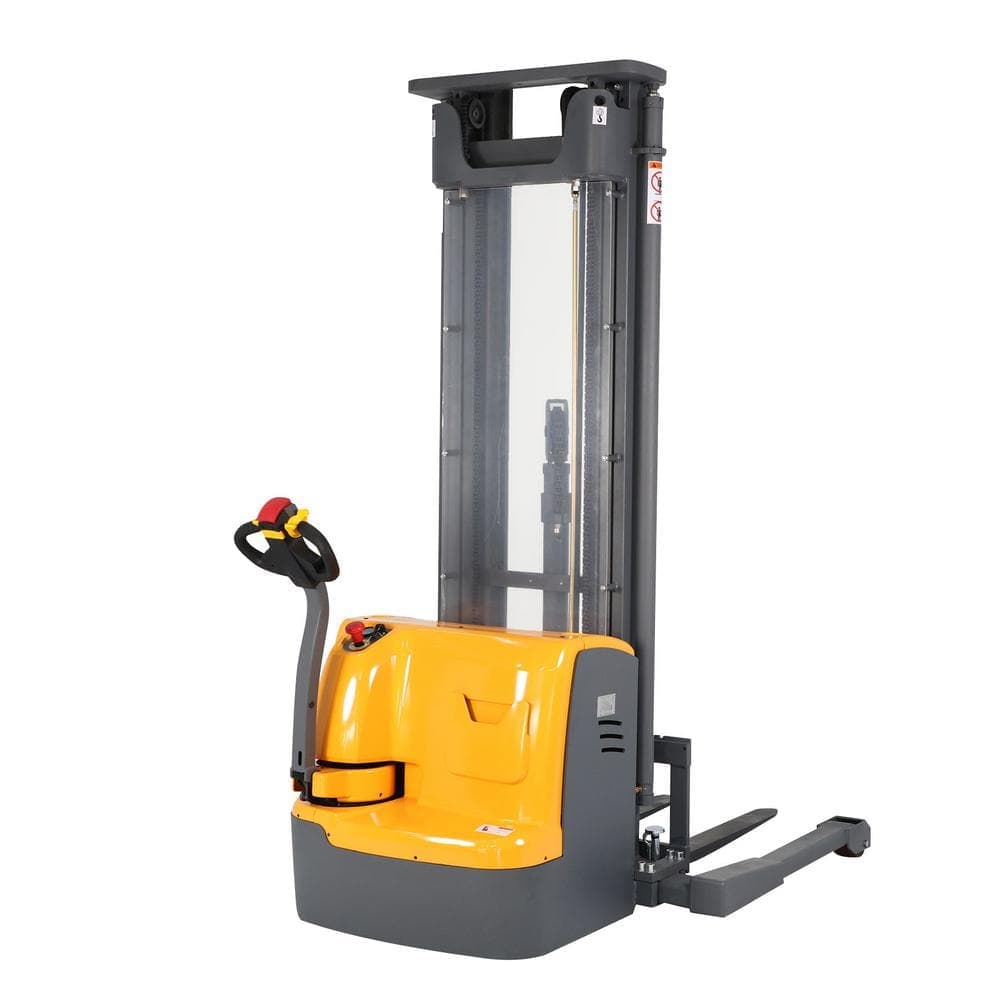 TORY CARRIER 220 in. Lift Height 3300 lbs. Curtis Control Full Electric Pallet Stacker Straddle Walkie Forklift 24V/200AH GEL Battery