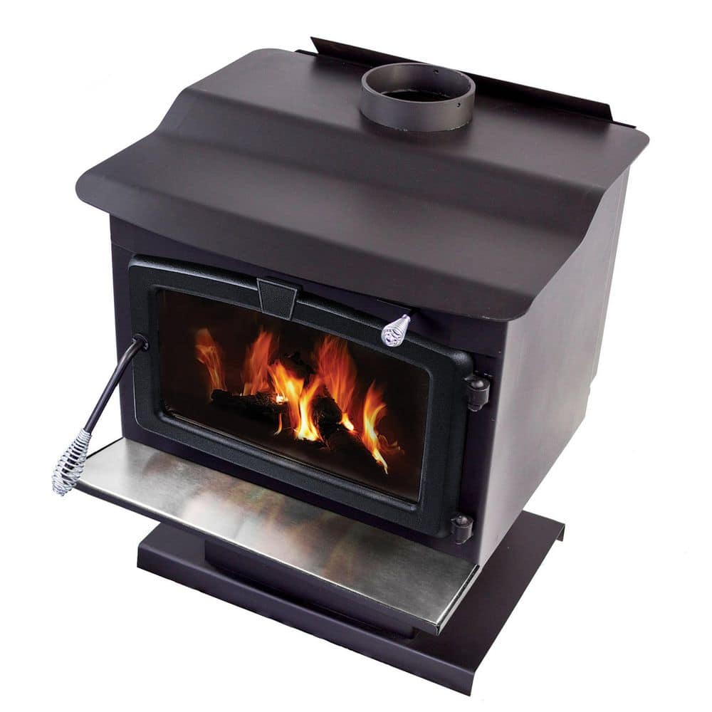 Pleasant Hearth Medium 2,200 sq. ft. EPA Certified Wood Stove with Pedestal and Stainless Steel Ash Lip (3)