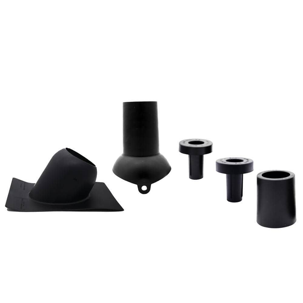Perma-Boot 1.5 in. to 3 in. x 9.75 in. Pipe Boot New Construction/Re-Roof Adjustable No Caulk Vent Pipe Flashing in Black
