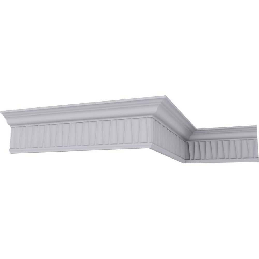 Ekena Millwork 3 in. x 5-5/8 in. x 94-1/2 in. Polyurethane Naomi Crown Moulding (1)