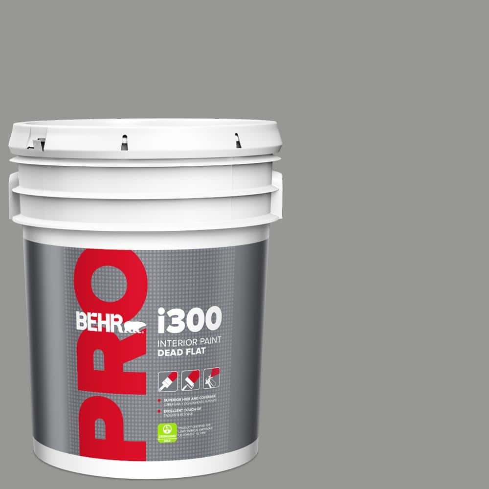 BEHR PRO 5 gal. #PPU24-19 Shark Fin Dead Flat Interior Paint