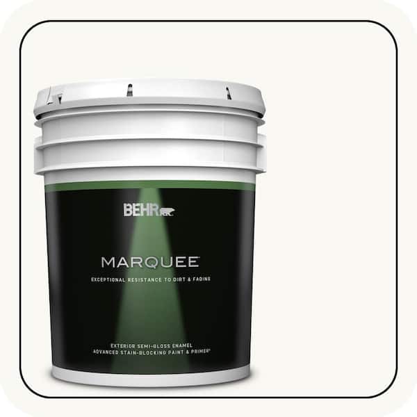 BEHR MARQUEE 5 gal. #PR-W15 Ultra Pure White Semi-Gloss Enamel Exterior Paint & Primer (2)