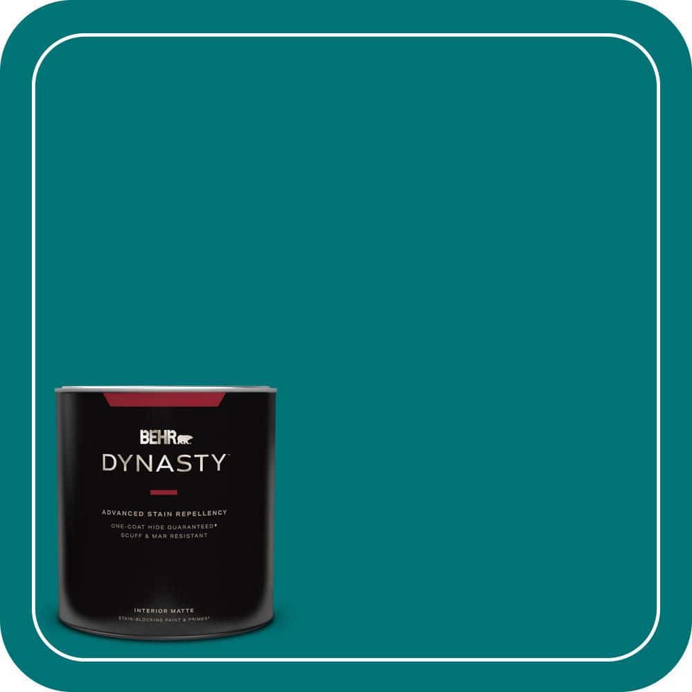 BEHR DYNASTY 1 qt. #T15-3 Essential Teal Matte Interior Stain-Blocking Paint and Primer