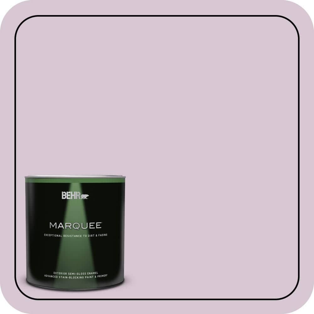 BEHR MARQUEE 1 qt. #680E-3 Rosy Lavender Semi-Gloss Enamel Exterior Paint & Primer