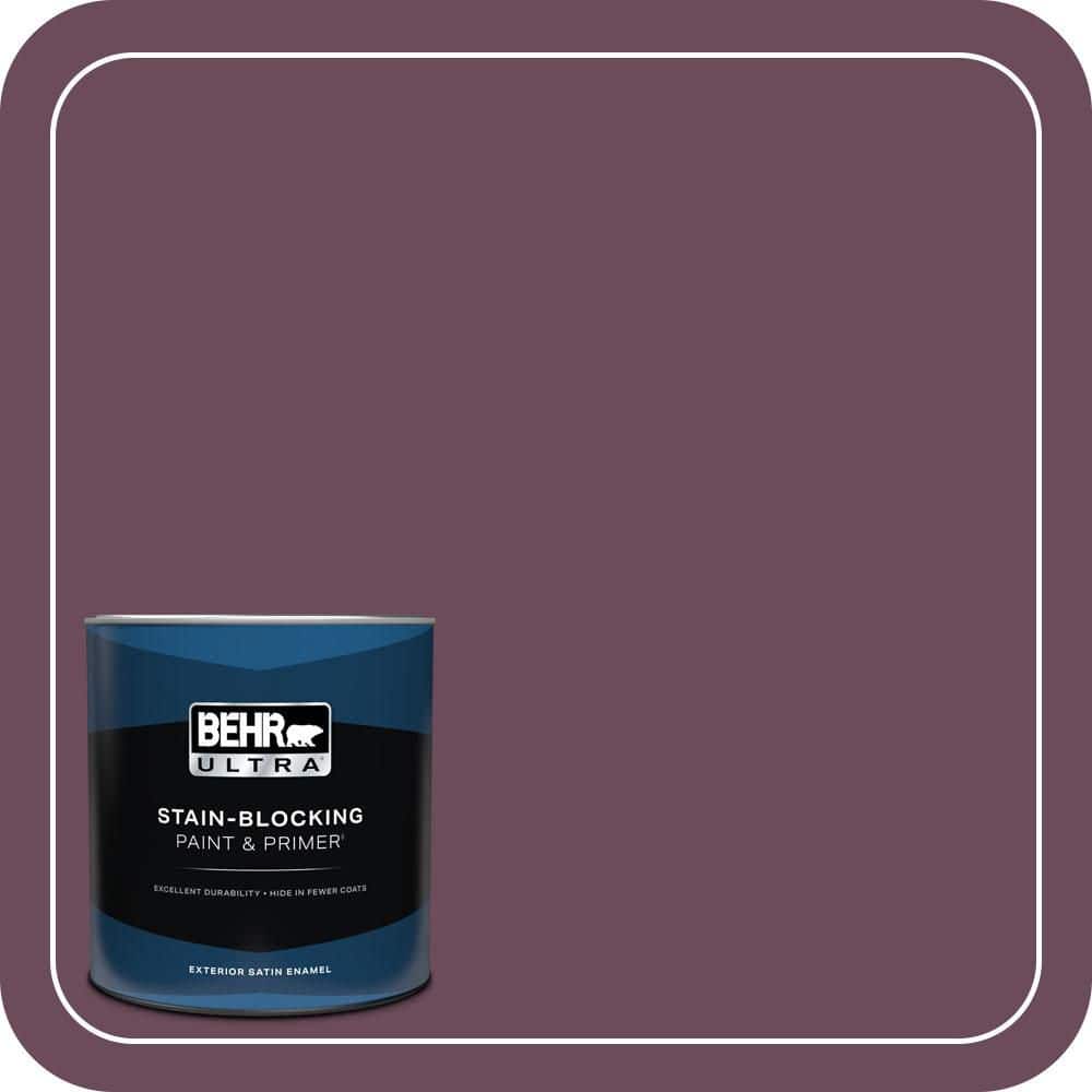 BEHR ULTRA 1 qt. #PPU1-20 Spiced Plum Satin Enamel Exterior Paint & Primer