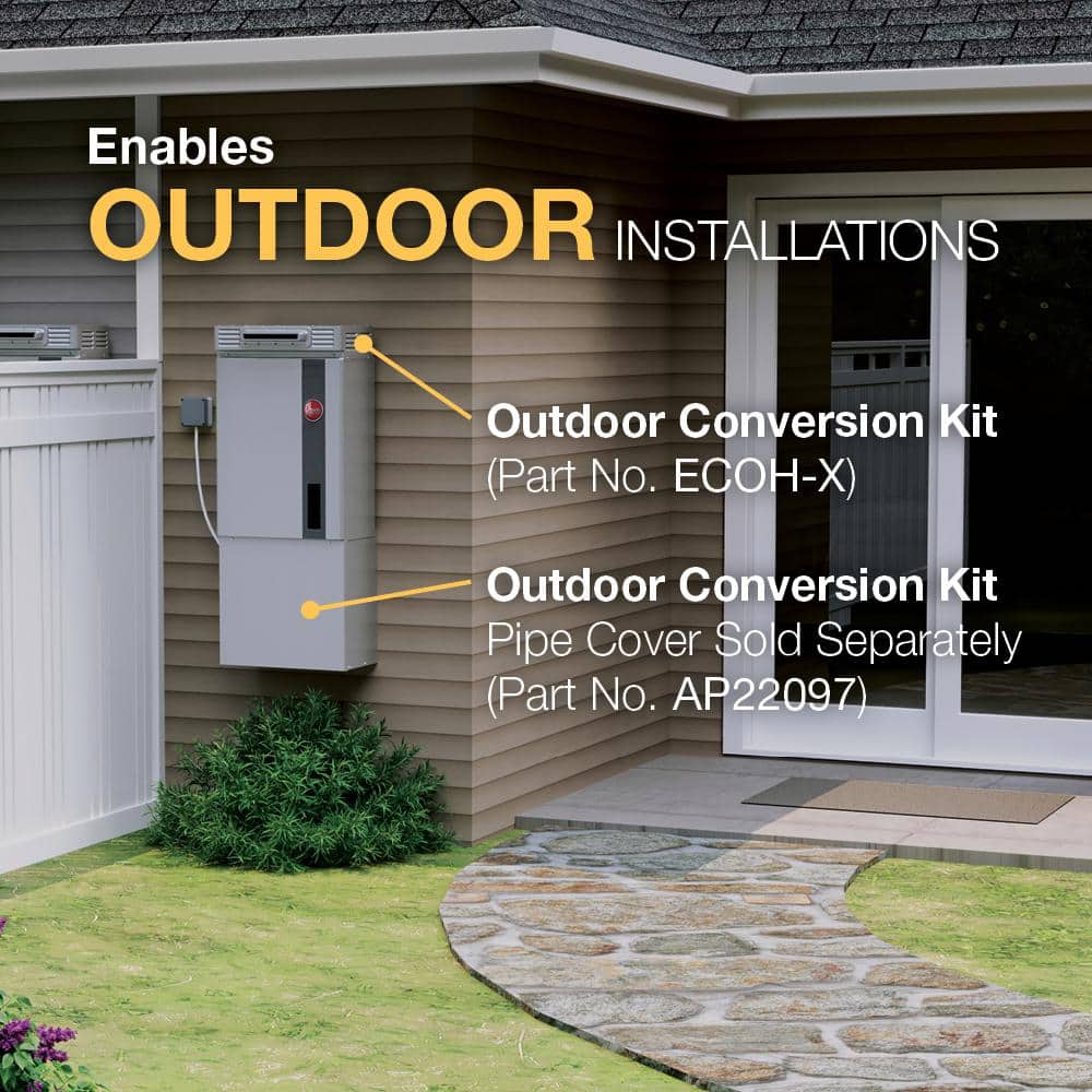 Outdoor Conversion Kit For Rheem Super High Efficiency Non Recirculation Tankless Gas Water Heaters (3)