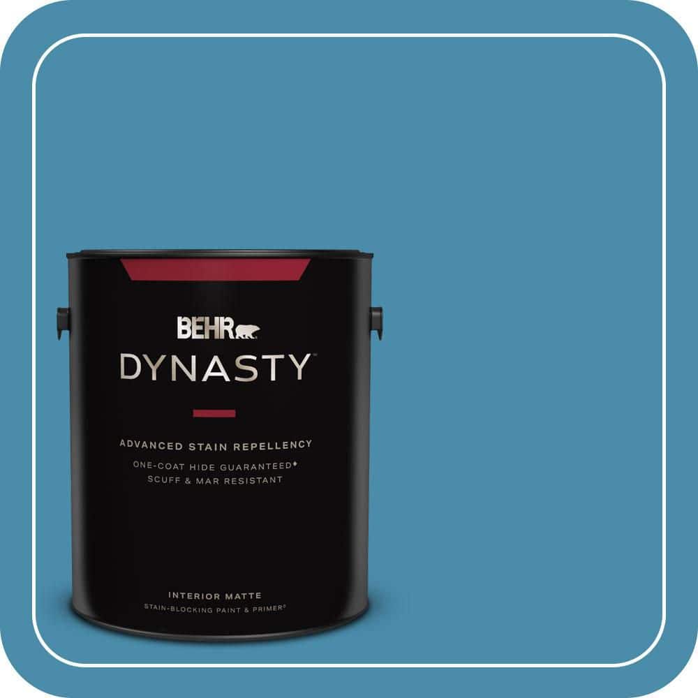 BEHR DYNASTY 1 gal. #550D-6 Blue Chaise Matte Interior Stain-Blocking Paint & Primer