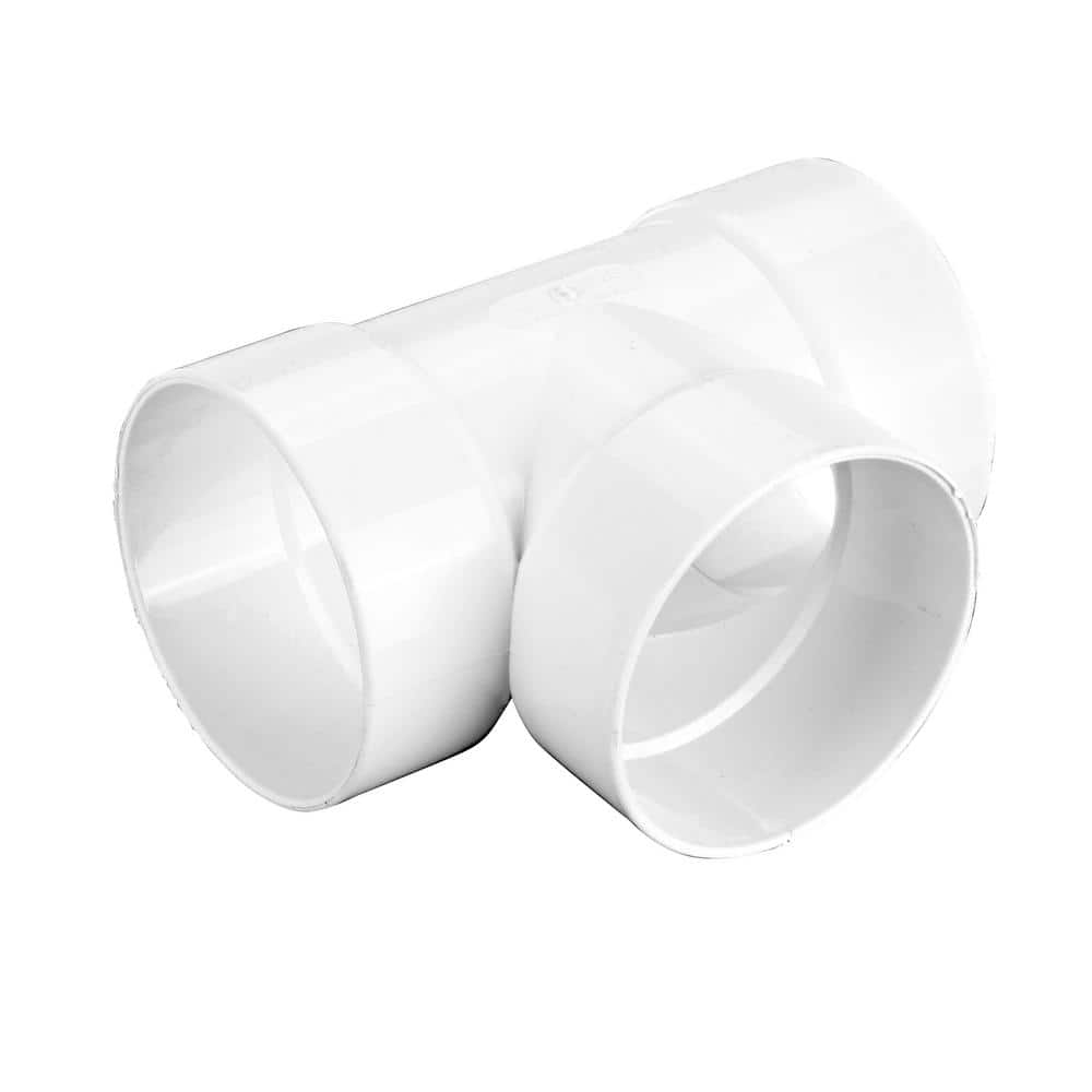NDS PVC S&D Tee, 4 in. Hub X Hub X Hub (4)