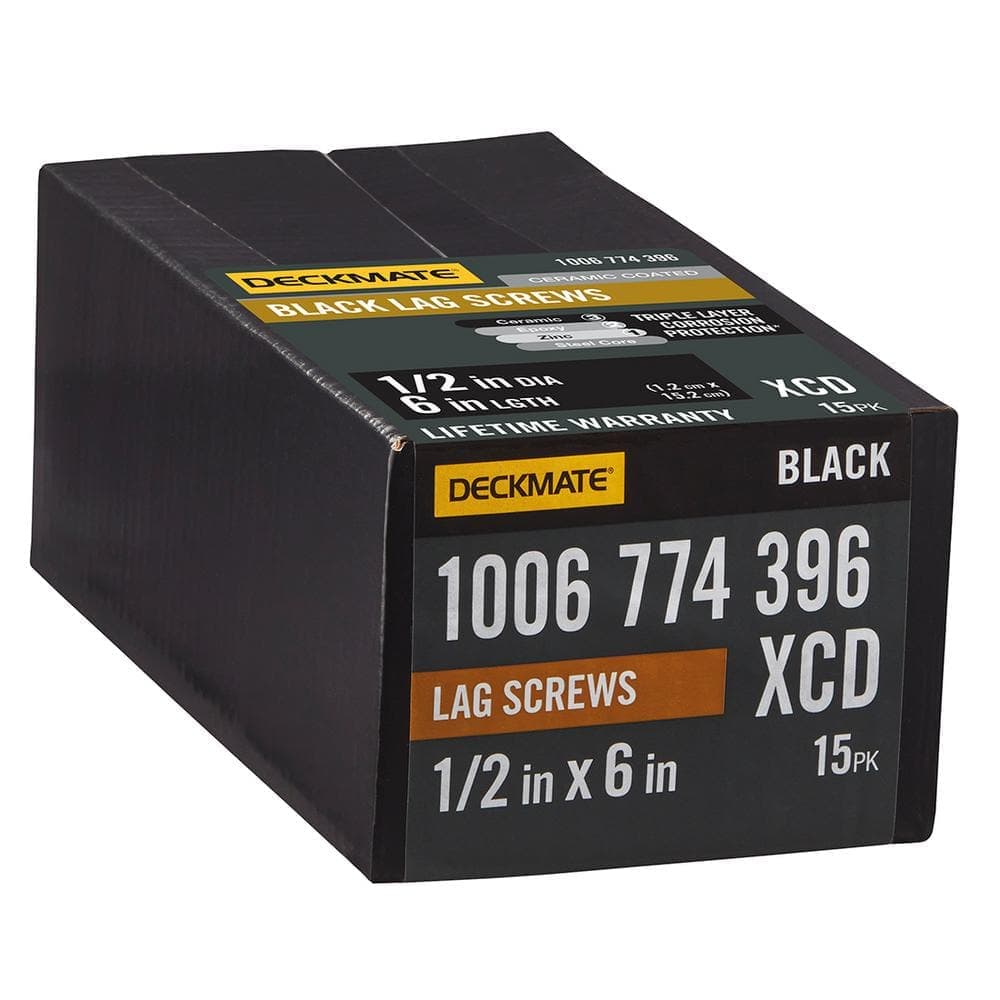 DECKMATE . Black Exterior Hex Head Lag Screw